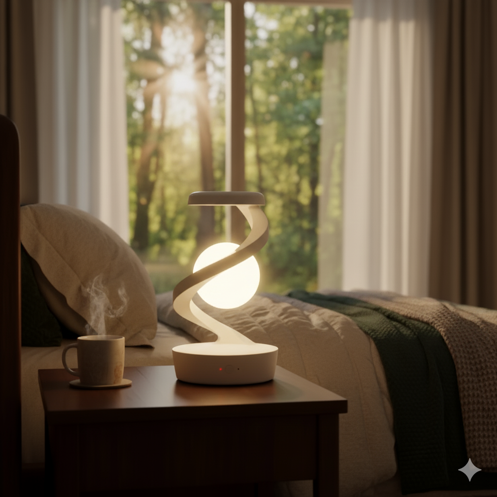 Celestial Vortex Moon Lamp w/ Wireless charging + Touch Control
