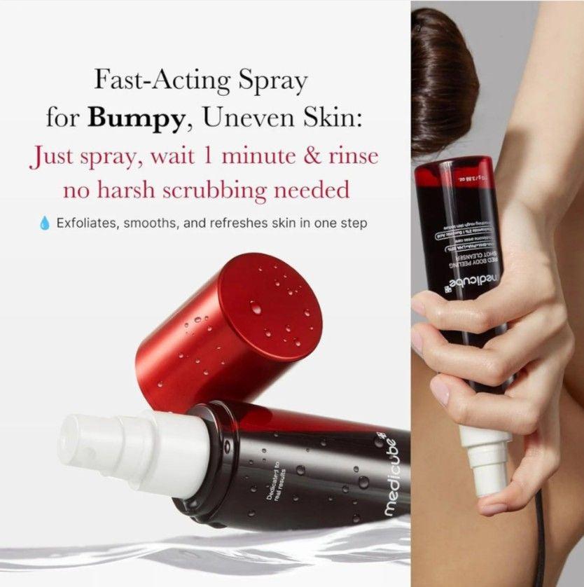 Medicube Red Body Peeling Shot, AHA + BHA Exfoliating Body Spray